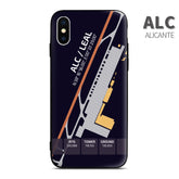 Alicante  Airport Diagram Phone Case ALC/LEAL aviation gift pilot iPhone Andriod Apple Samsung